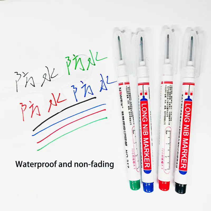 1 - 6Pcs/Set .78 inch Long Nib Head Markers For Metal Perforating Pen Waterproof Woodworking Multi-Purpose